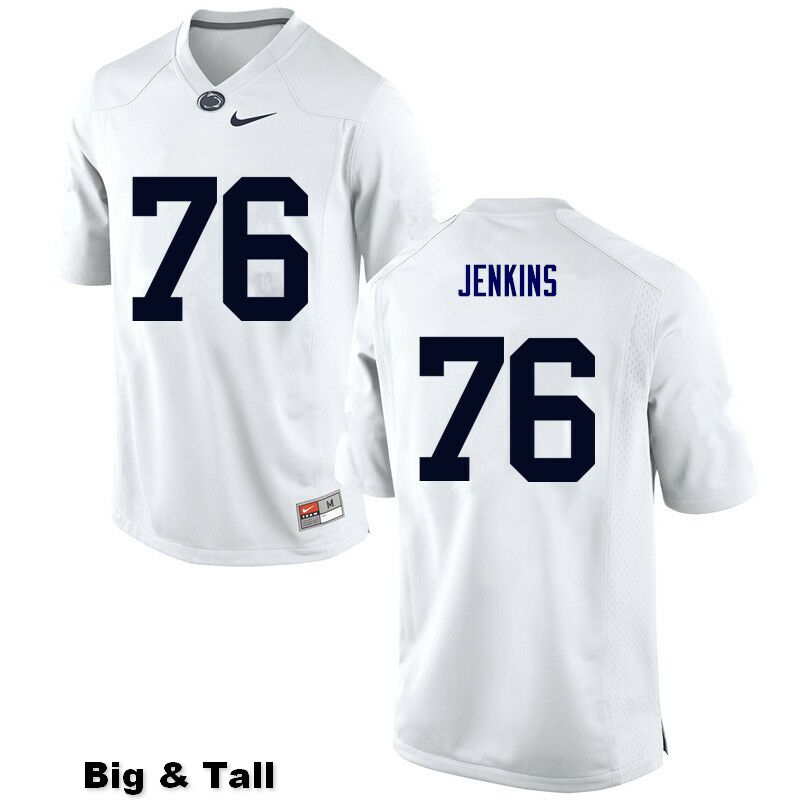 NCAA Nike Men's Penn State Nittany Lions Sterling Jenkins #76 College Football Authentic Big & Tall White Stitched Jersey PTK0498LO